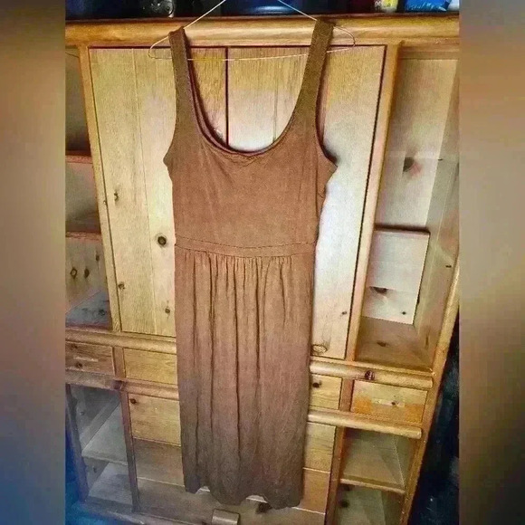 Daily ritual small rust colores sleevless maxi dress - Picture 1 of 7